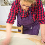 Sarah Villeneau in her studio 2018